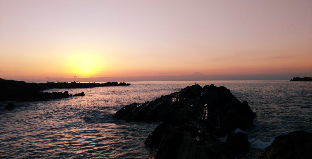 城ヶ島磯の夕方の画像