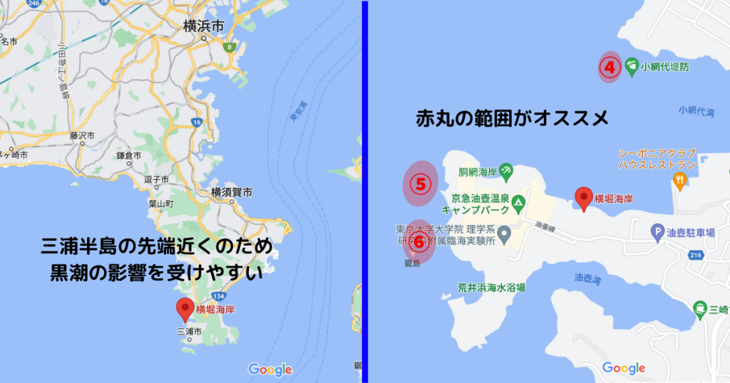 小網代湾の地形図